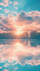 Ethereal Clouds Reflecting Golden Light at Dusk