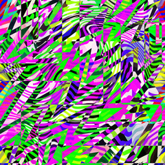 Colorful Zigzag Grid. Seamless pattern.