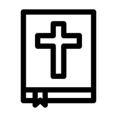 Obraz premium Bible Line Icon Vector