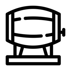 Barrel Line Icon Vector