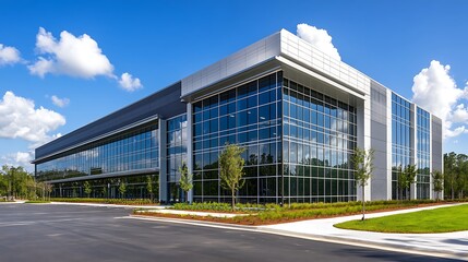 external architecture of a modern data center building