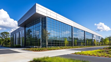 external architecture of a modern data center building