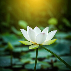 Obraz premium white lotus flower