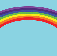 rainbow with colors from violet indigo to orange red ideal as a backdrop with space for...