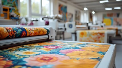 Using heat sublimation, printing transfers designs from paper to cloth