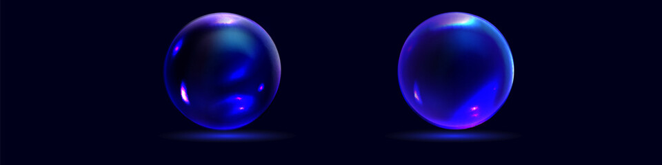 Sphere shield abstract energy protection spheres. Force field globe shell. Dome barrier technology vector set.