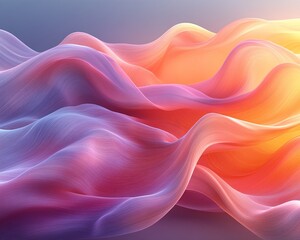 Obraz premium Soft Abstract Waves in Pastel Tones for Calm Spaces