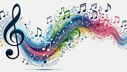 Conceptual vector illustration of sheet music.