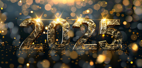 Obraz premium Glittering gold numbers 