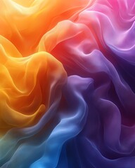 Obraz premium Colorful Abstract Waves in Soft Tones and Shades