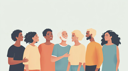 Obraz premium People of various ethnicities coming together