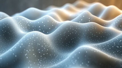 Obraz premium Abstract Flow of Dots and Lines in White Background