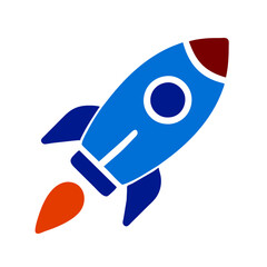 a rocket on isolated background