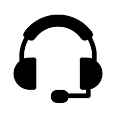 headphones icon on white background