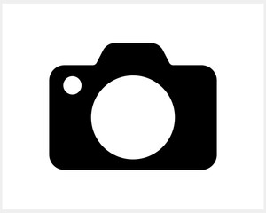 Stencil photo camera icon isolated Vector stock illustration