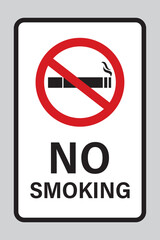 No smoking area sign or poster. Concept of No smoking and World No Tobacco Day. Stop smoking. May 31st World No Tobacco Day, awareness. Poison of cigarette