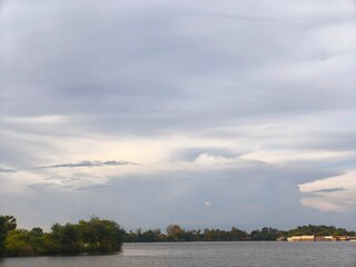 clouds over the river