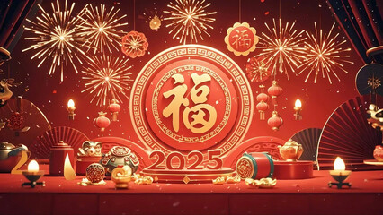 chinese new year decoration chinese happy new year background 2025