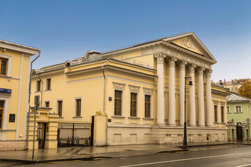 The main house of the Samsonov estate on Prechistenka Street in Moscow. Russia