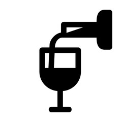Wine Glyph Icon Vector