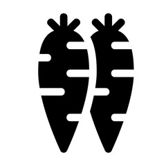 Carrot Glyph Icon Vector