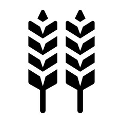 Wheat Glyph Icon Vector