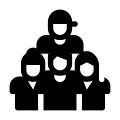 Gathering Glyph Icon Vector