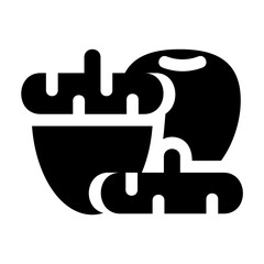 Acorn Glyph Icon Vector
