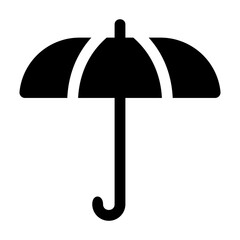 Umbrella Glyph Icon Vector