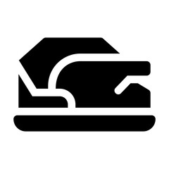 Roast Turkey Glyph Icon Vector