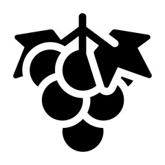 Grape Glyph Icon Vector