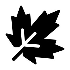 Maple Glyph Icon Vector