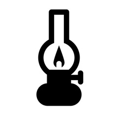 Oil Lamp Glyph Icon Vector