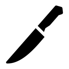 Knife Glyph Icon Vector
