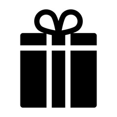 Present Glyph Icon Vector