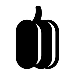 Pepper Glyph Icon Vector