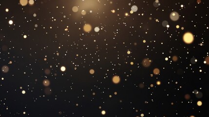 A shimmering background of golden particles against a dark backdrop, ideal for festive or elegant designs.