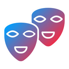 Theater Masks Icon Style