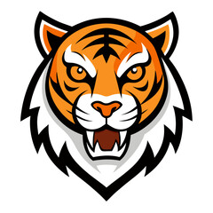 Tiger mascot logo | isolated vector illustration on white background