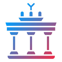 Brandenburg Gate Icon Style