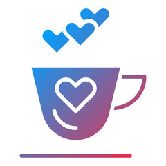 Coffee Heart Icon Style
