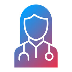 Medical Doctor Female Icon Style