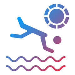 Rescue Swimming Icon Style