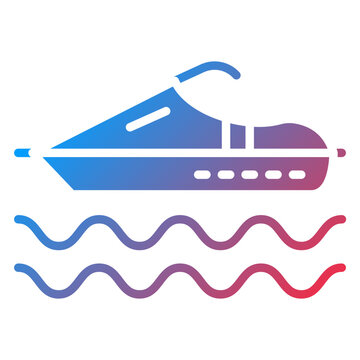 blue jet ski on water clip art preview