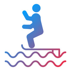 Sit Down Hydrofoiling Icon Style