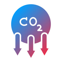 Reduce Co2 Emissions Icon Style