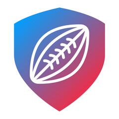 Rugby Badge Icon Style