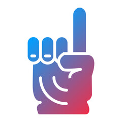 Foam Hand Icon Style