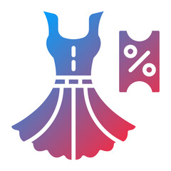 Dress Discount Icon Style