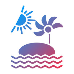 Obraz premium Island Icon Style